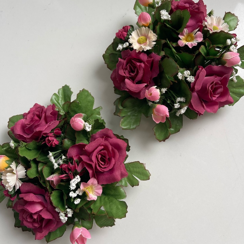 Rose candle ring wreath